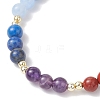 Natural Amethyst & Red Jasper & Red Aventurine & Synthetic Hematite & Lapis Lazuli & Citrine & White Jade & Green Aventurine Beaded Stretch Bracelets for Girls BJEW-JB12174-4