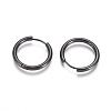 304 Stainless Steel Huggie Hoop Earrings EJEW-F111B-21mm-B-2