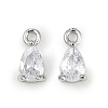 Brass Micro Pave Cubic Zirconia Pendants KK-K374-07P-03-1