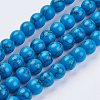 Imitation Synthetic Turquoise Bead Strands G-F434-8mm-02-1