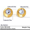 304 Stainless Steel Pave Clear Cubic Zirconia Stud Earrings for Women WG13AAB-01-1