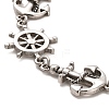 304 Stainless Steel Skull Anchor & Helm Link Chain Bracelets BJEW-E094-15AS-2
