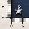 925 Sterling Silver Starfish Charms STER-U009-09P-02-3