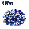 60Pcs Resin European Beads RPDL-YW0001-14D-1