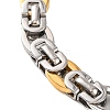 304 Stainless Steel Byzantine Chain Bracelets BJEW-B078-135GP-2