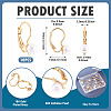 10Pcs Round Brass & ABS Imitation Pearl Leverback Earring Findings KK-TADJ0001-17-4