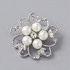 Exquisite ABS Plastic Pearl Flower Lapel Pin JEWB-WH0020-17P-1