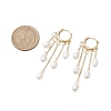 Natural Freshwater Pearl Tassel Hoop Earrings EJEW-TA00521-3