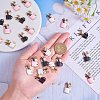 30Pcs 3 Styles Alloy Enamel Pendant Miniature Flower Makeup Cup Pendant DIY Jewelry Accessories JX602A-3