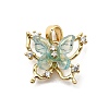 Brass Micro Pave Cubic Zirconia Charms KK-H089-29G-2