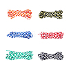 SUPERFINDINGS 6 Pairs 6 Colors Tartan Pattern Polyester Cord Shoelace FIND-FH0006-85A-1