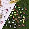 140Pcs 7 Styles Opaque Acrylic Beads SACR-PH0006-09-3