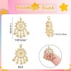 10Pcs Rack Plating Brass Micro Pave Clear Cubic Zirconia Pendants ZIRC-SZ0004-19-7