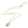 Brass Micro Pave Cubic Zirconia Pendants Necklace LS-NJEW-I125-01B-1