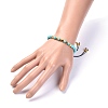 Synthetic Turquoise Braided Bead Bracelets BJEW-JB04336-01-4