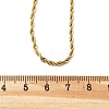 Ion Plating(IP) 304 Stainless Steel Rope Chain Necklaces STAS-M174-009G-3