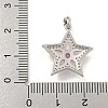 Star Rack Plating Brass Cubic Zirconia Pendants KK-M291-10P-3