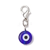 Handmade Evil Eye Lampwork Pendant Decoration HJEW-JM02604-4