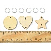 50Pcs Undyed Wood Connector Charms WOOD-FS0001-12B-5