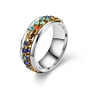 Colorful Rinestone Rotating Finger Ring PW-WG94001-34-1