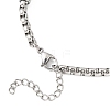 Tarnish Resistant 304 Stainless Steel Box Chains Bracelets for Women BJEW-JB12634-01-4