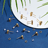 Brass Stud Earring Findings KK-CN0003-42G-5