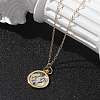 Brass Twelve Constellations Tarot Pendant Necklaces NJEW-Q006-01B-G-5