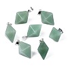 Natural Green Fluorite Pendants G-N326-107E-1