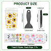 8Pcs 8 Styles Flower & Butterfly UV Transfer Sticker for Glass Cup DIY-CN0003-01B-2
