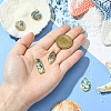 5Pcs 5 Styles Natural Paua Shell Pendants KK-CJ0003-10-4