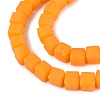 Opaque Frosted Glass Beads Strands GLAA-N072-01A-B04-3