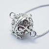 Brass Micro Pave Cubic Zirconia Cage Link Bracelets BJEW-L621-02P-2