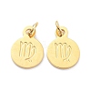 Golden Plated 304 Stainless Steel Charms STAS-C022-01A-G-2