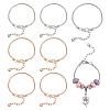 9Pcs 3 Style Brass European Style Bracelet Making MAK-SC0001-14-1