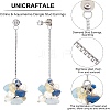 1 Pairs Natural Mixed Gemstone Chips & Pearl & Cubic Zirconia Cluster Dangle Stud Earrings EJEW-UN0002-26-4