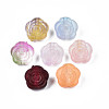 Two Tone Spray Painted Transparent Acrylic Beads ACRP-S679-39-2