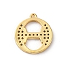 Rack Plating Brass Micro Pave Cubic Zirconia Pendant KK-H449-76G-08-3