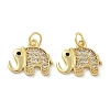 Brass Micro Pave Cubic Zirconia Pendants KK-C092-18A-G-1