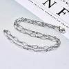 Brass Cable Chains Necklace Making MAK-S072-16A-P-4