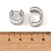 304 Stainless Steel Cubic Zirconia Hoop Earrings for Women SA-CBAF36C-02C-P-3