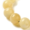 12.5mm Round Natural Yellow Jade Braided Bead Bracelets for Women Men BJEW-C060-01J-2
