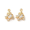 Brass Micro Pave Cubic Zirconia Pendants KK-D504-26A-G-1