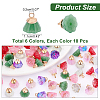 CHGCRAFT 108Pcs 6 Styles Imitation Jade & Transparent Spray Painted Glass Charms GLAA-CA0001-39-2