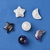 Natural Gemstone Healing Moon & Star & Round Ornaments AJEW-FS0001-12B-2