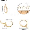 Unicraftale 304 Stainless Steel Leverback Earring Findings STAS-UN0003-35G-3