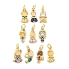 Rack Plating Brass Cubic Zirconia Pendants for Women KK-Q798-01G-1