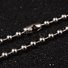 304 Stainless Steel Ball Chain Necklaces NJEW-L427-03P-1