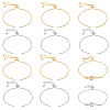 10Pcs 2 Colors Rack Plating Brass Chain Bracelet Making KK-BBC0021-96-1