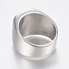 304 Stainless Steel Signet Band Rings for Men RJEW-G091-16-19mm-P-3