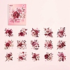 15Pcs 15 Styles Paper Sticker PW-WG39B9C-04-1